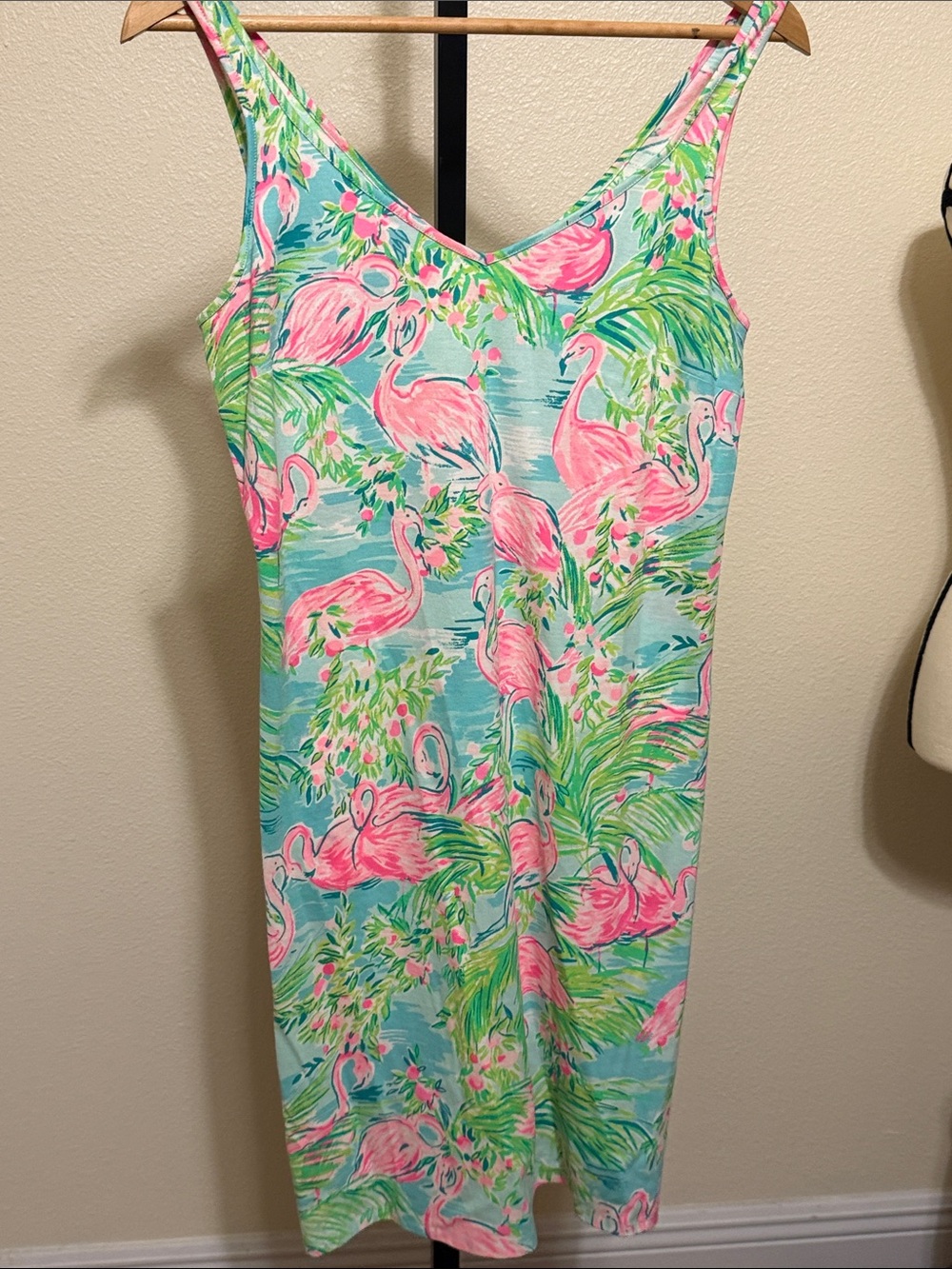 Lilly Pulitzer 🌸Tropical Flamingo Print Sundress - Pink & Aqua